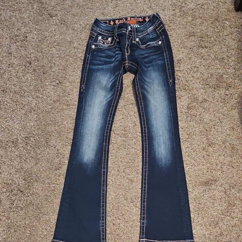 Rock Revival Dark Blue Flare Jeans